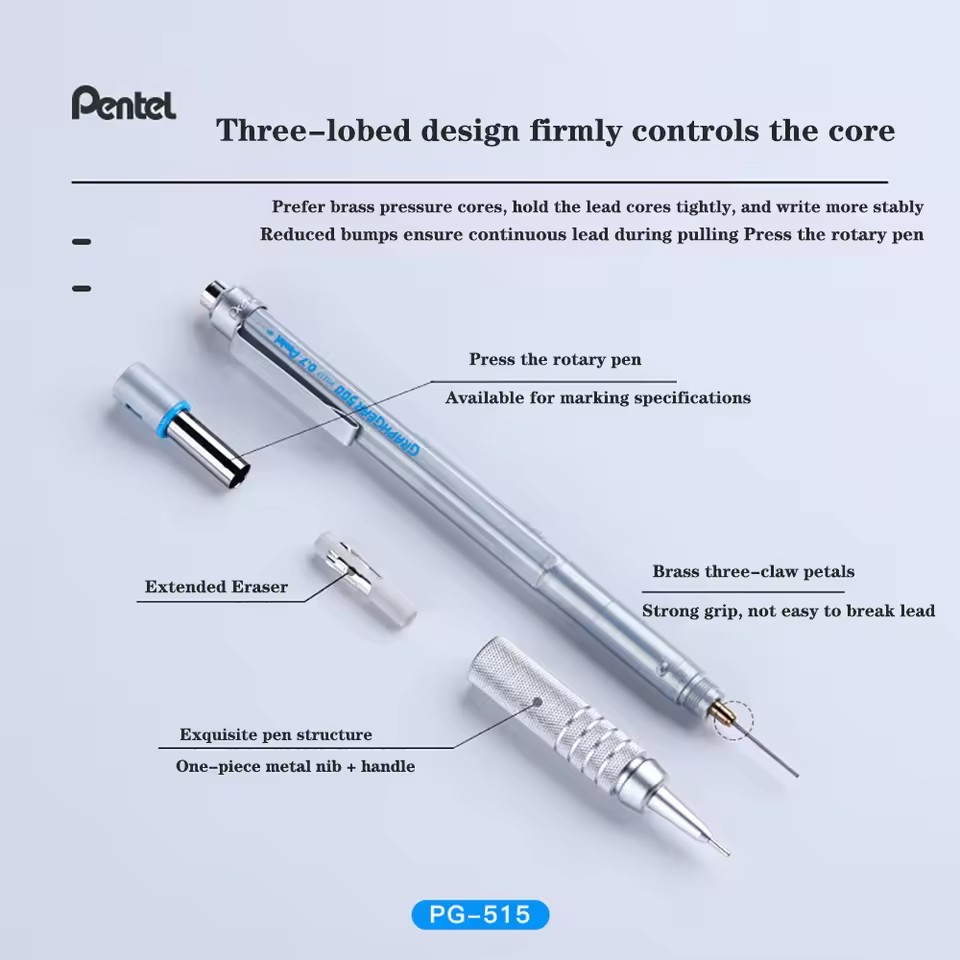 Japan Pentel Graph Gear Drafti - đánh giá và giá Pentel Pen Energel